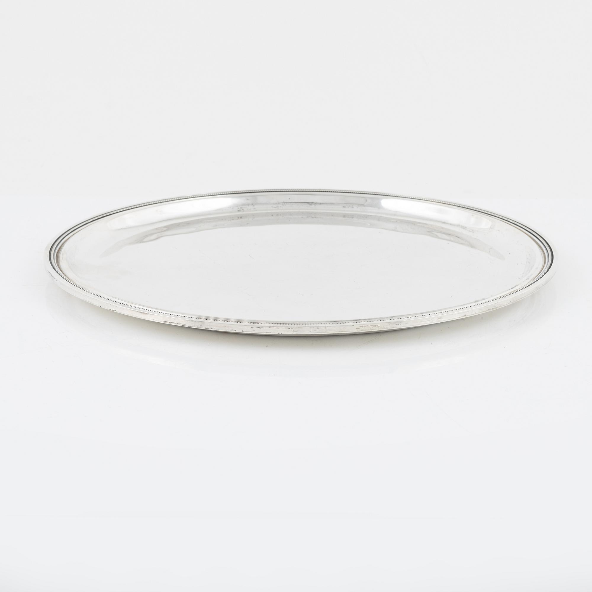 Atelier Borgila, a sterling silver tray, Stockholm 1973.