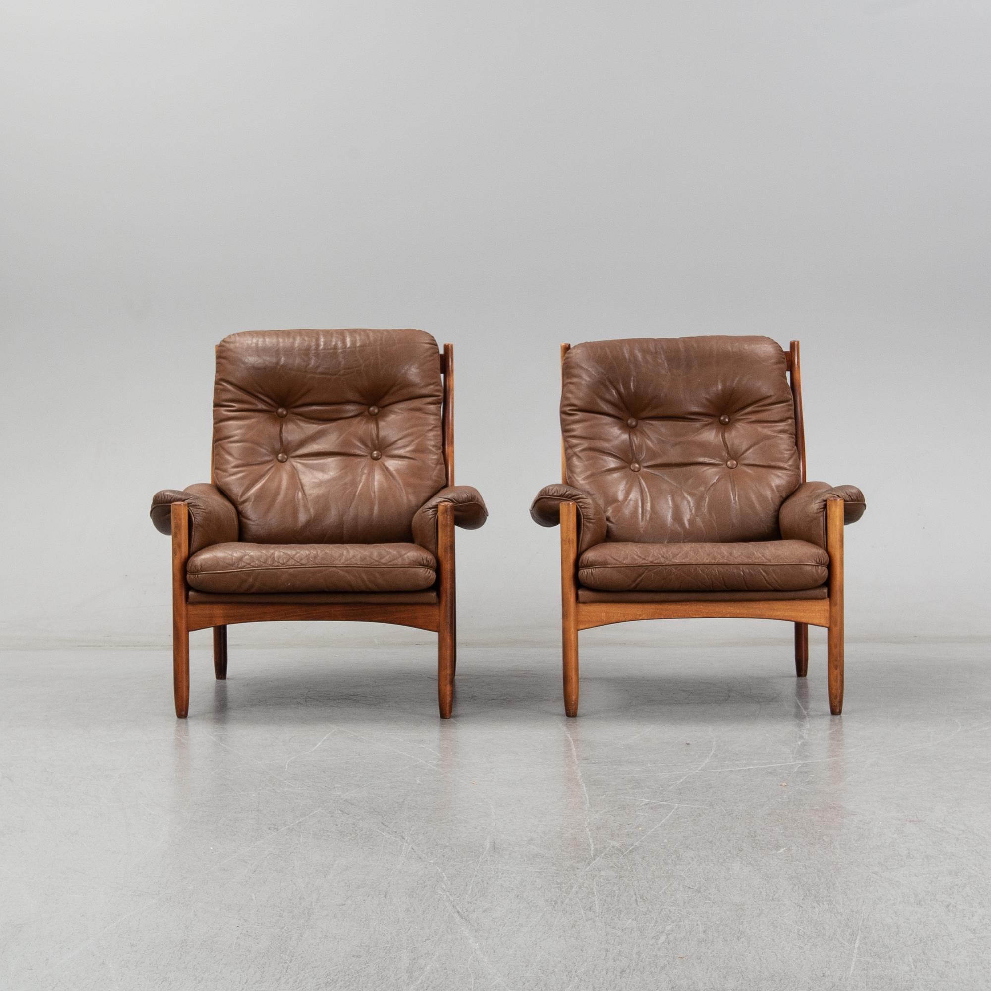 Fåtöljer, ett par, G-Design för Göte-Möbler i Nässjö AB, Nässjö, 1970-tal.