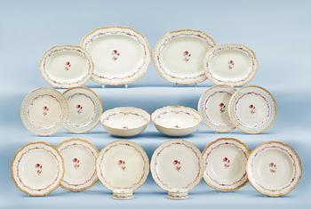 1476. An enamelled part dinners service, Qing dynasty, Qianlong (1736-95). (49 pieces).