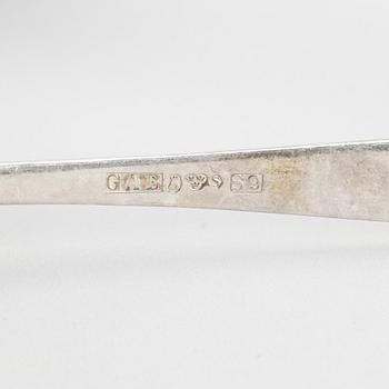 TESKEDAR, 12 st, silver "Rosenholm", GAB, Stockholm, 1900-talets andra hälft, vikt ca 197g.