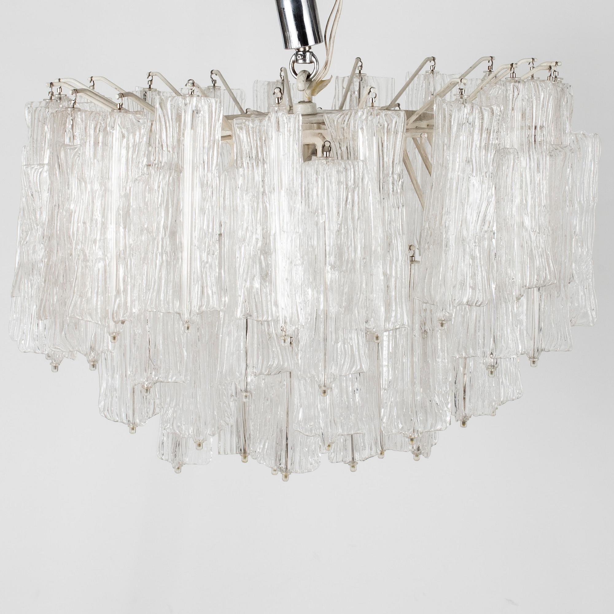 TAKKRONA, design Tony Zuccheri märkt Venini, Murano, Made in Italy 1960/1970-tal.