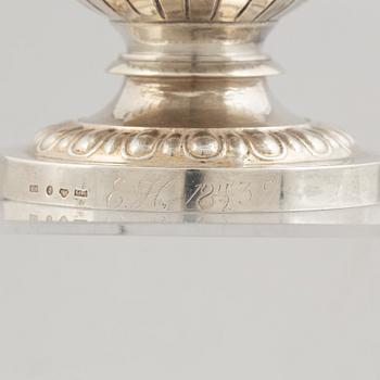 A Swedish Empire silver coffee pot, mark of Gustaf Möllenborg, Stockholm 1838.