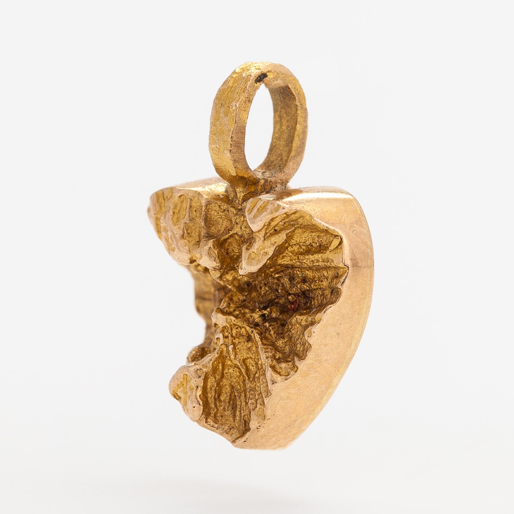 Björn Weckström, A 14K gold pendant "Heart". Lapponia 1975.