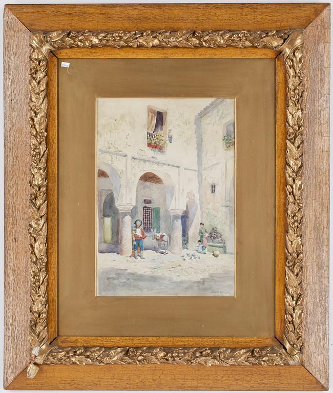 FRANS WILHELM ODELMARK, akvarell, signerad.