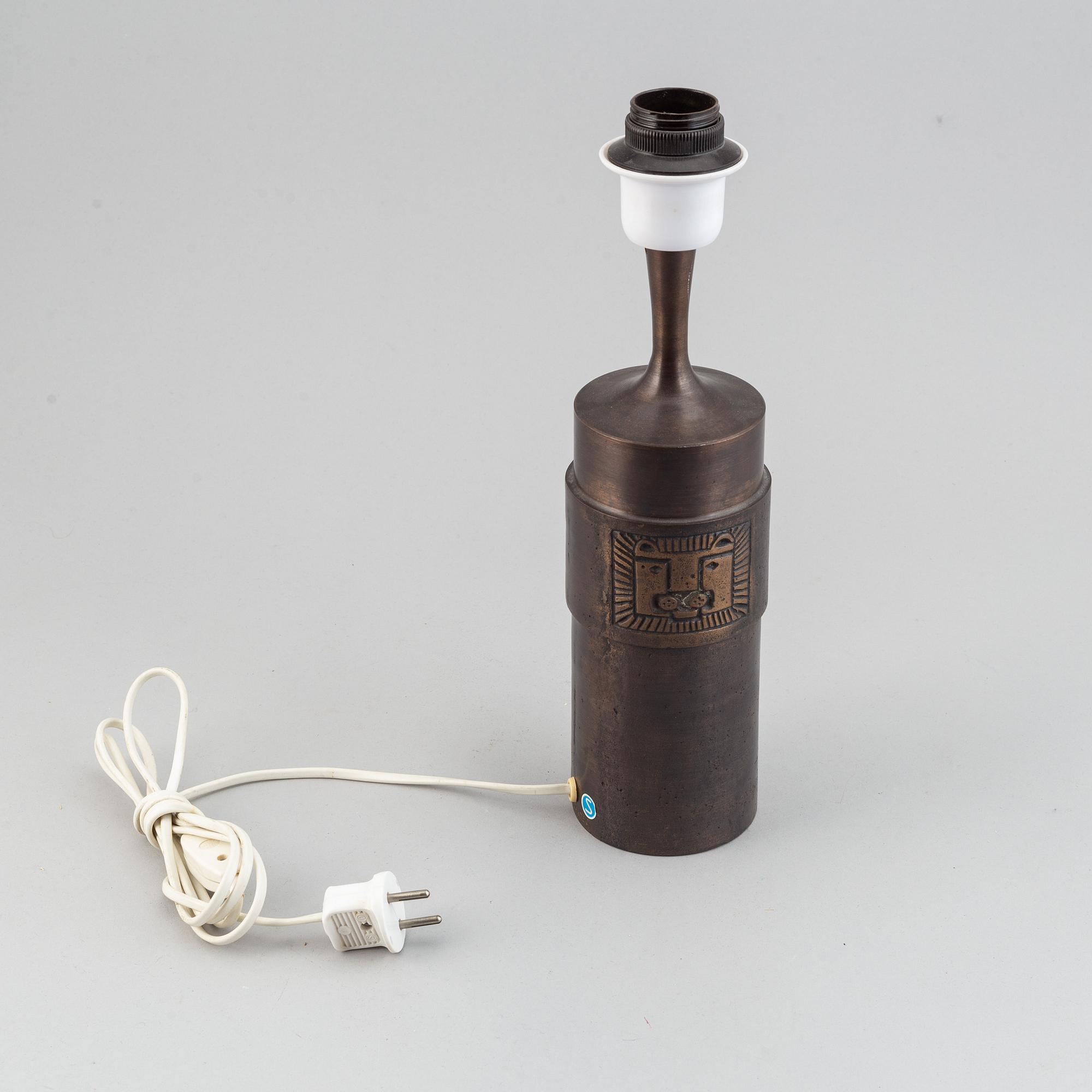 Stig Blomberg, a bronze table lamp, second half of the 20th century.