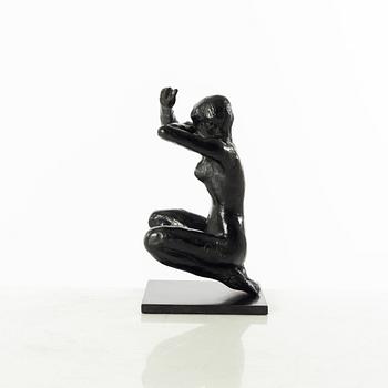 Gudmar Olovson, sculpture. Signed. Numbered. Foundry mark. Bronze, height 18.5 cm, length 10 cm.