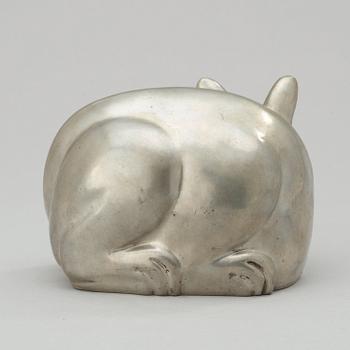 An Estrid Ericson pewter figure of a cat, Svenskt Tenn, Stockholm 1960.