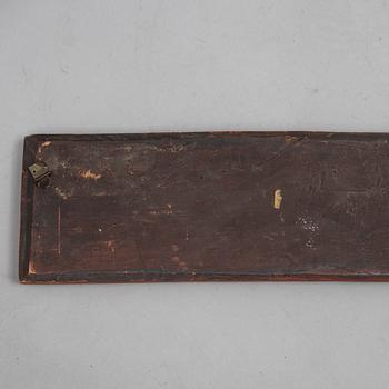 A group of three Chinese wooden panels, late Qing dynasty / around 1900.