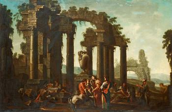 Clemente Spera Tillskriven, Ruinlandskap med Peleus som överlämnar Akilles till kentauren Keiron.