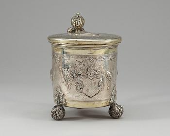 A Russian silver tankard, unidentified makers mark, Moscow 1737. Dutch marks of import.