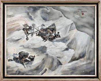 Ossian Elgström · OSSIAN ELGSTRÖM, akvarell med täckvitt, sign o dat 1919.