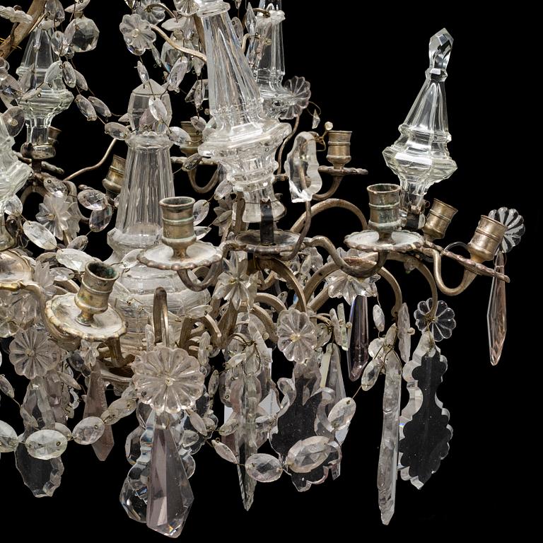 A 19th century baroque style chandelier.