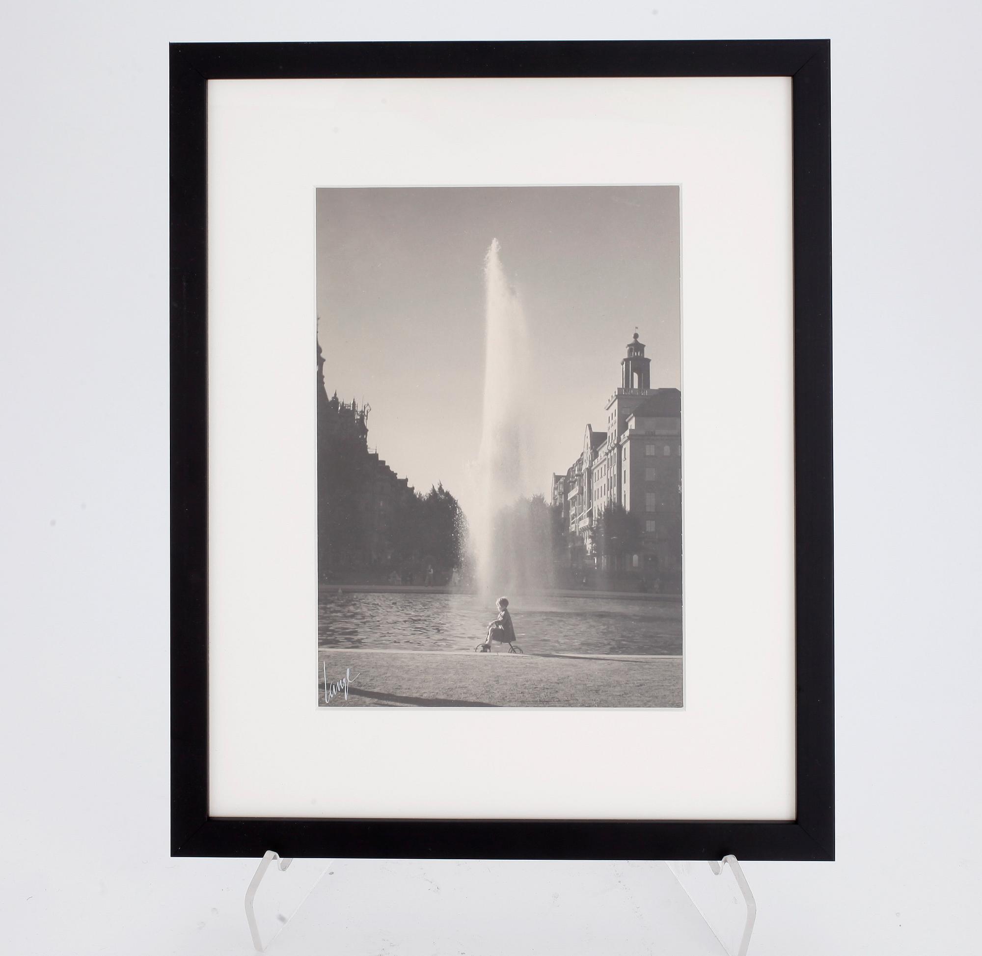 ÅKE LANGE, fotografi, silvergelatin, 1940-tal, signerat.
