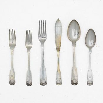 Cutlery set, 54 pieces, silver, Otto Larsson, Landskrona, including 1931.