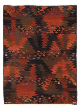 849. CARPET. "Tånga brun original". Tapestry weave. 259,5 x 188 cm. Signed AB MMF BN.