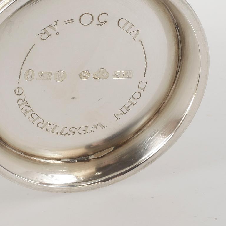 BÄGARE, silver, Guldsmedsaktiebolaget, Stockholm, 1937. Vikt ca 380 gram.