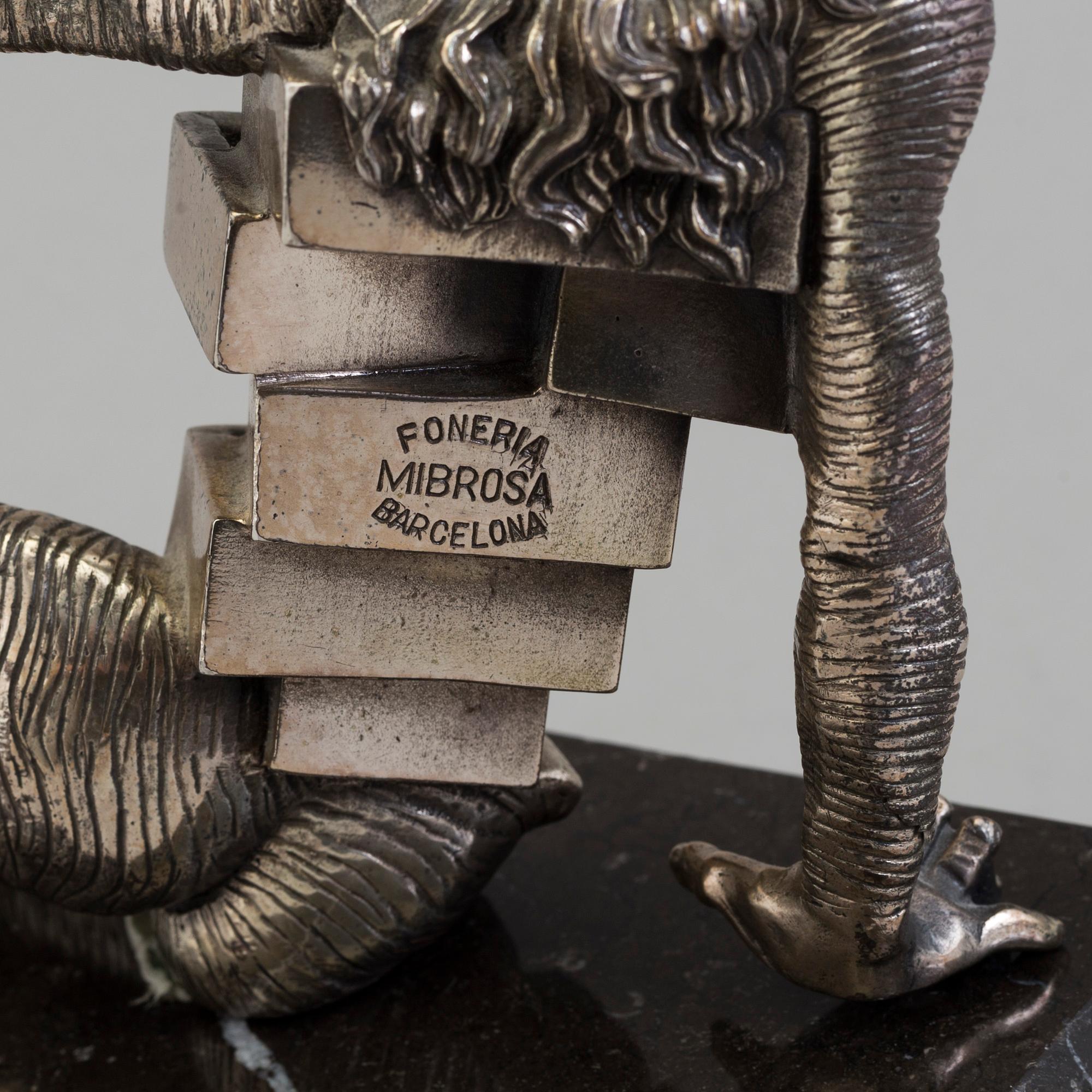 SALVADOR DALÍ, sterling silver, 1982, signed Dali and numbered 068/330-A. Founders marks Foneria Mirbosa, Barcelona.
