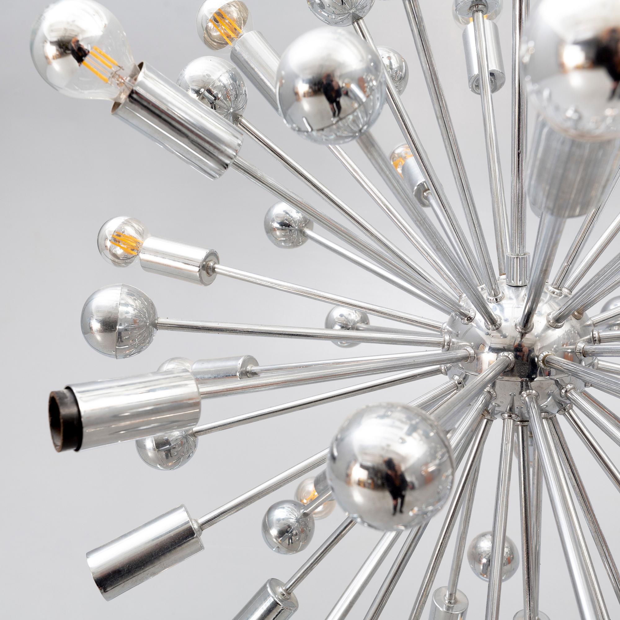 A Paul de Haan Sputnik ceiling pendant later part of the 20th century.