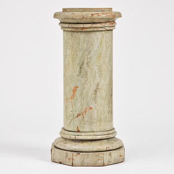 A Swedish Empire marbled column, first part 19th century.