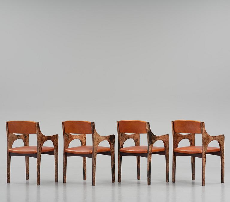 Aldo Tura, stolar, fyra stycken, Milano, Italien, 1960-70-tal.