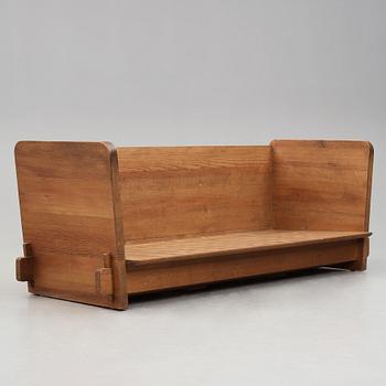 Axel Einar Hjorth, a stained pine "Lovö" sofa, Nordiska Kompaniet, Sweden 1930's.