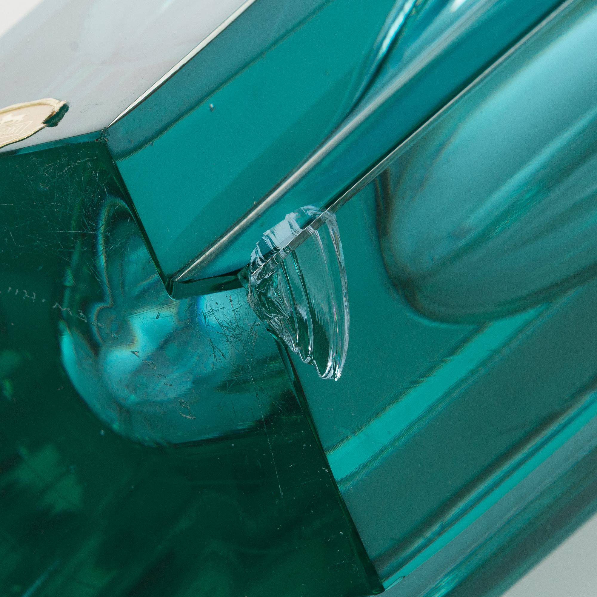 Aimo Okkolin, a glass vase, signed Aimo Okkolin Riihimäen Lasi Oy.