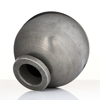 Sylvia Stave, a pewter vase model 5496, C.G. Hallberg, Stockholm, 1934.