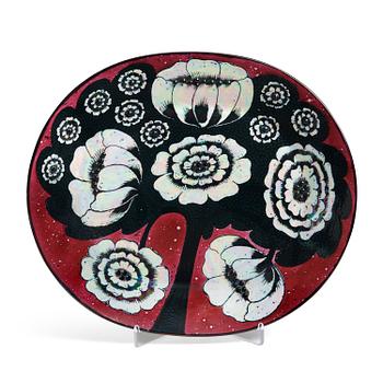 234. A Birger Kaipiainen stoneware dish, Arabia 1970's.
