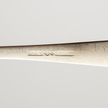 Jacob Ängman, bestickuppsättning, 106 delar, silver, "Rosenholm", GAB, Stockholm, 1900-talets andra hälft.