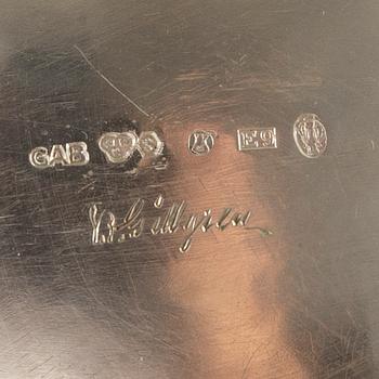 KAFFEKANNA och SOCKERSKÅL, silver, Sven-Arne Gillgren för GAB, Stockholm 1900-talets mitt. Total vikt ca 720 gram.