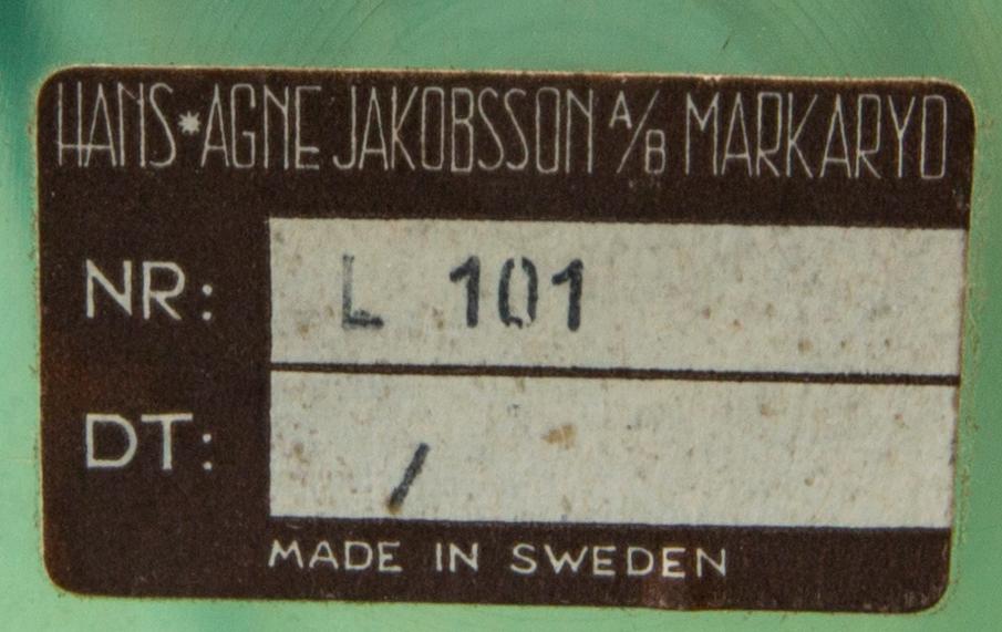 HANS-AGNE JAKOBSSON, fotogenlampor 2 st Markaryd 1900-talets senare del.
