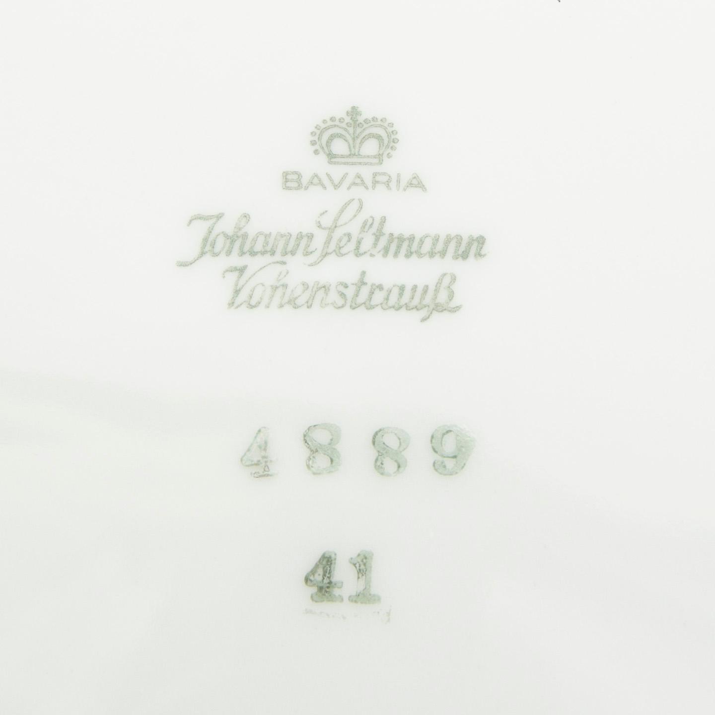 Teservis, 12 delar, Johann Seltmann, Bavaria, Tyskland, 1900-talets mitt.