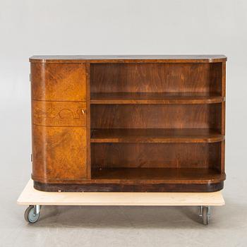 An Art deco 1930/40s birch book case.