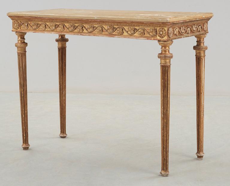 A late Gustavian console table in the manner of P Ljung.