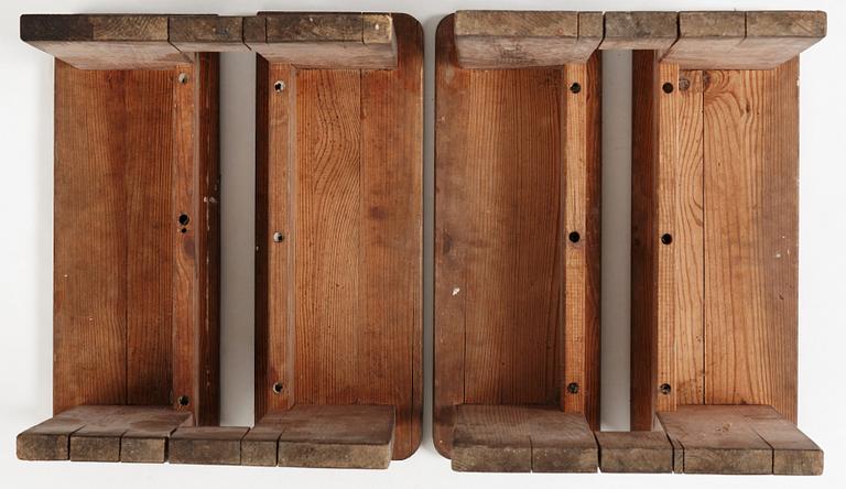 Axel Einar Hjorth, a pair of "Skoga" stools, Nordiska Kompaniet 1930's.