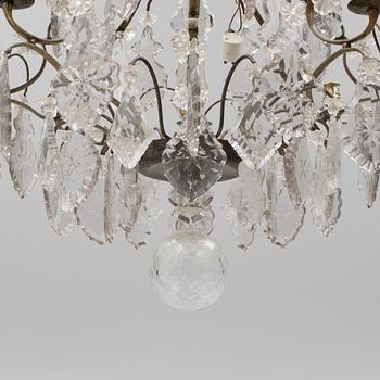 A Rococo style chandelier, early 20th century.