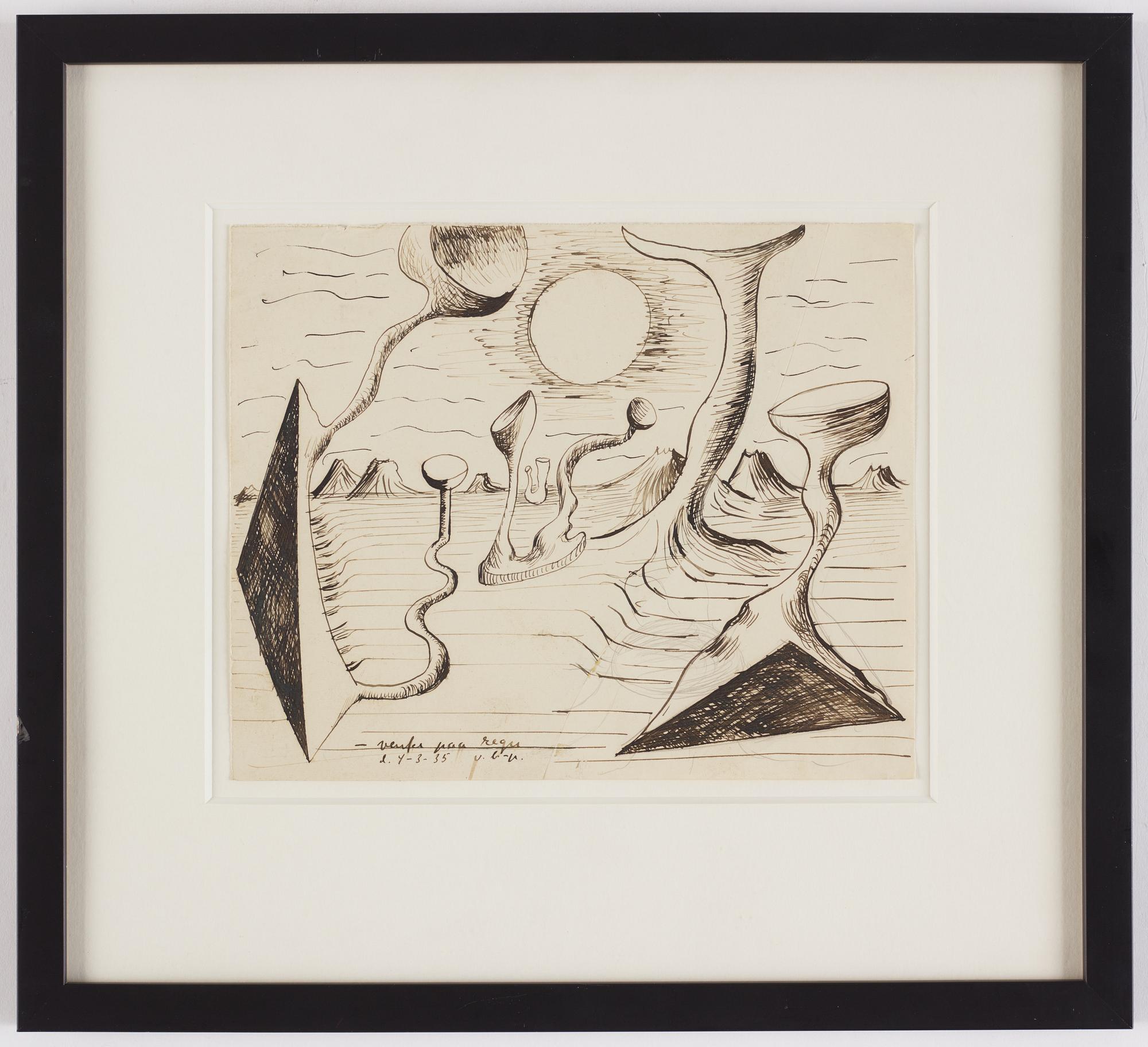 Vilhelm Bjerke-Petersen, Surrealist composition.