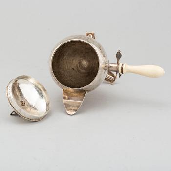 ADOLF ZETHELIUS, an Empire silver coffee pot from Stockholm, 1816.