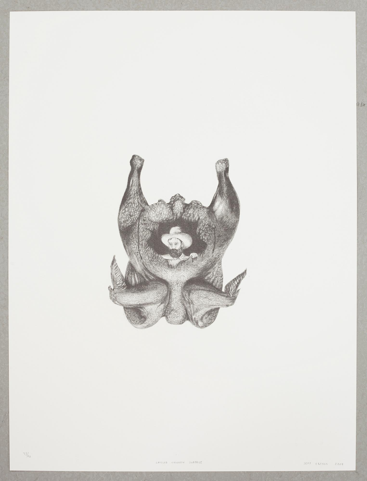 JEFF OLSSON, a litograph, signed, numbered 43/90 and dated 2009.