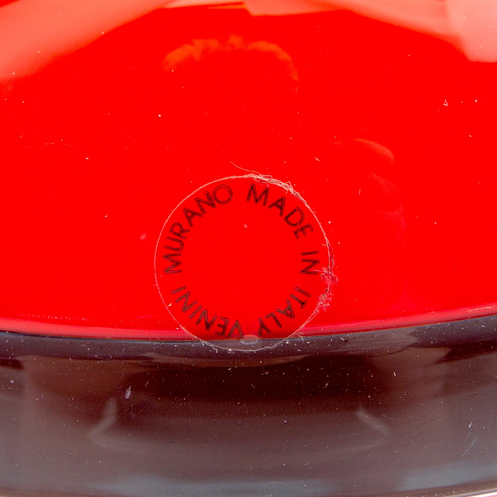 A 1990 "Vire" Timo Sarpaneva decanter with stopper for Venini, Italy.