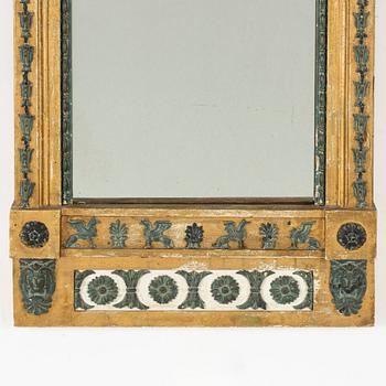 A late Gustavian mirror, early 19th century.