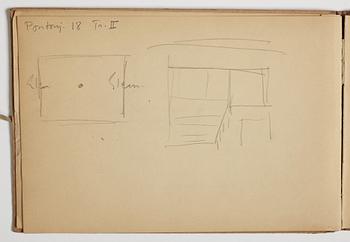 GÖSTA ADRIAN-NILSSON, sketchpad, 1920/30's, by the artist's own hand inscribed GAN with indian ink on the cover.