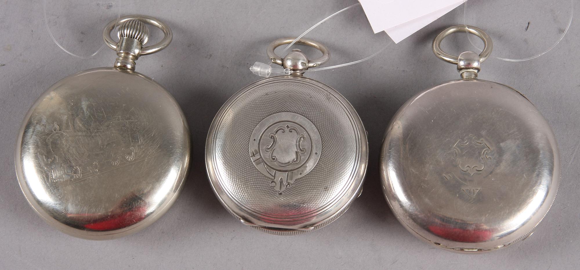 FICKUR, 3 st, vitmetall resp silver, 1900-tal.