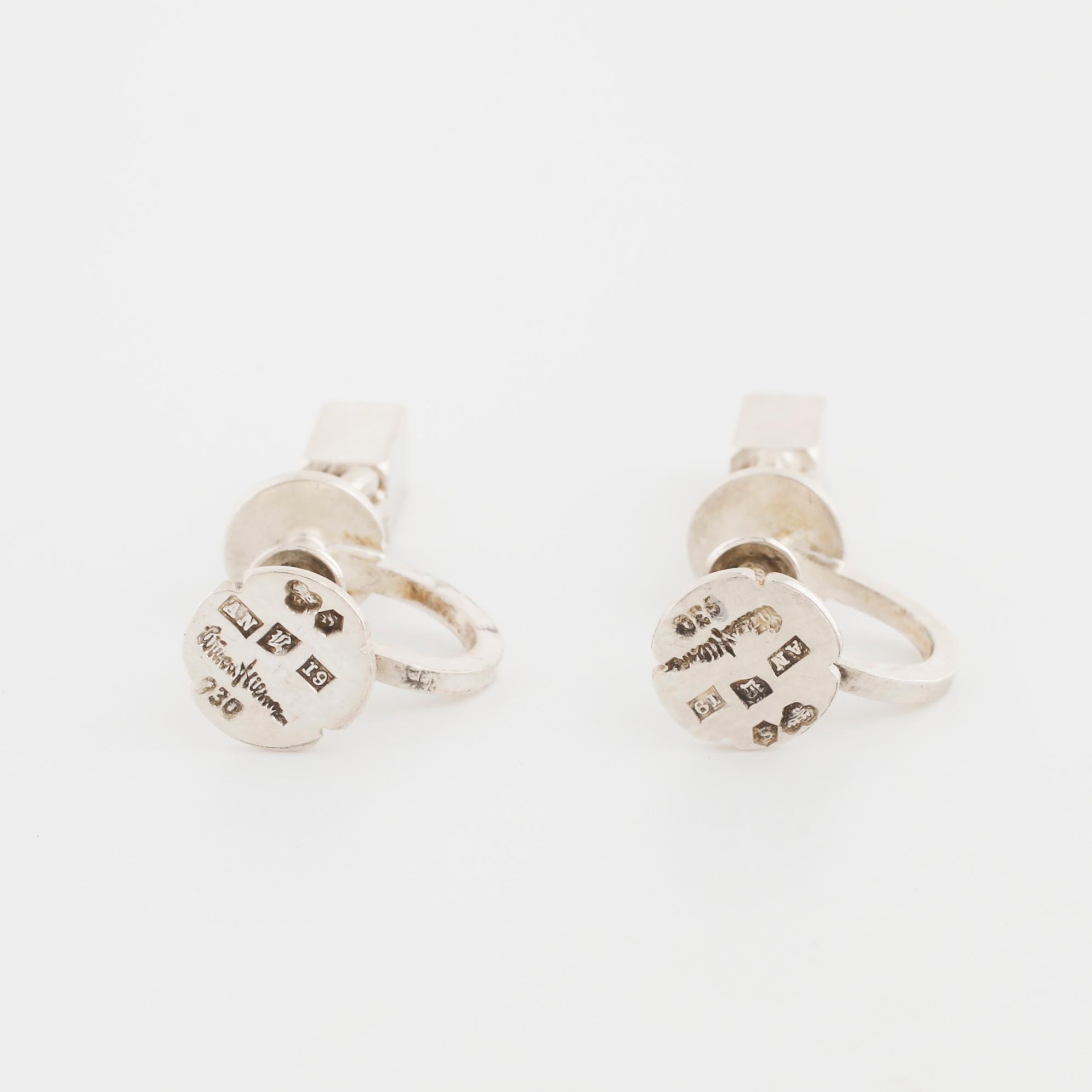 WIWEN NILSSON, Lund, 1959, a pair of earrings.