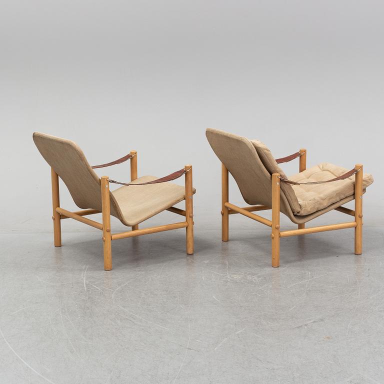 Bror Boije, a pair of 'Junker' armchairs for Dux, 1970's.