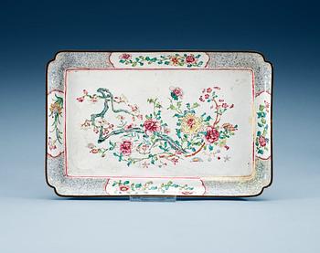 1288. A Canton enameled tray, Qing dynasty, Qianlong (1736-95).