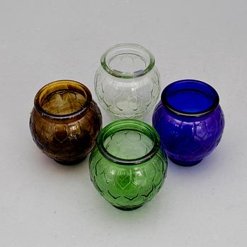 LJUSLYKTOR, 4st, glas, Alf Wallander, Kosta, 1909.