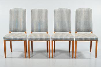 STOLAR, 4 st, "Gustavus", Carl Malmsten, Åfors Möbelfabrik, 1900-talets andra hälft.