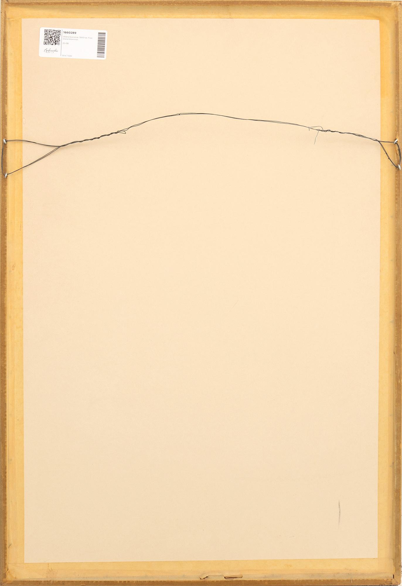 Okänd konstnär 1900-tal, Feer bland blommor.