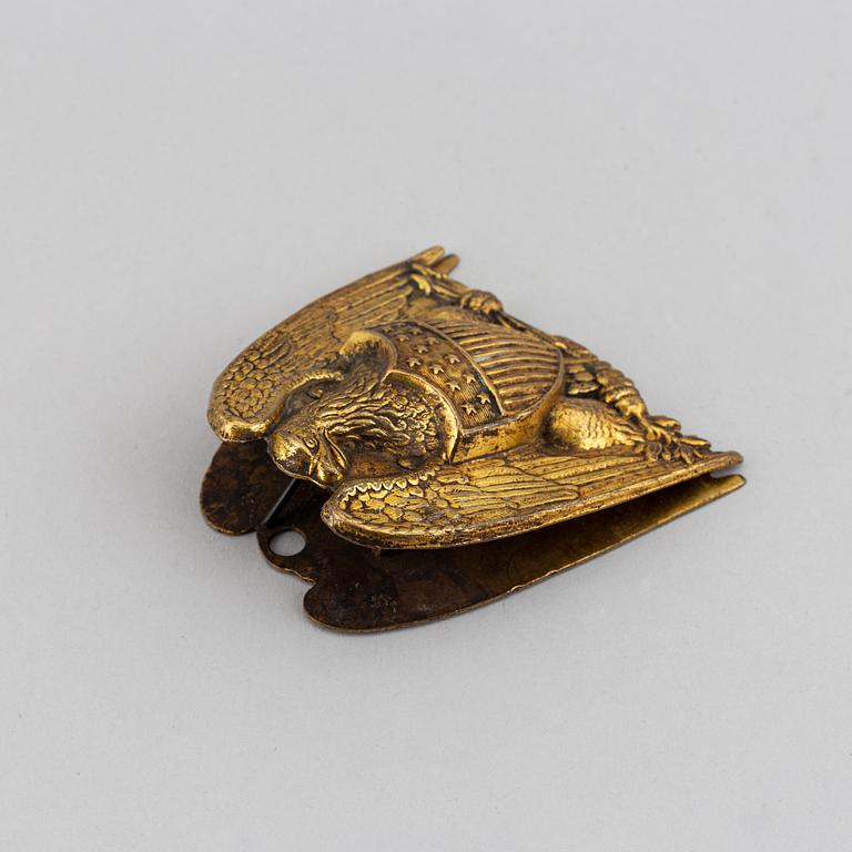 A late 19th century brass letter holder.